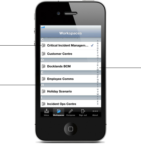 iPhone App Workspace