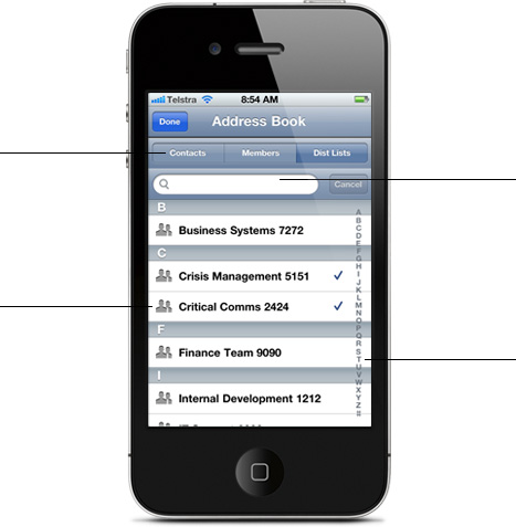 iPhone App Address Book